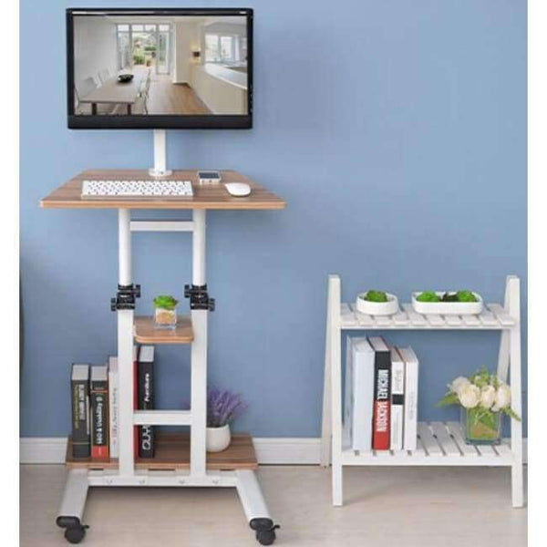 Planet Gates A Multifunctional household computer computer desk standing mobile lazy table can freely lift table.