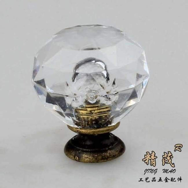 Planet Gates A New 30mm Diamond Shape Crystal Glass cabinet knobs and handles Cupboard door Drawer Pull Furniture Accessory home deocr