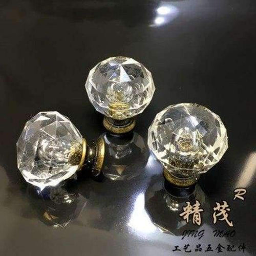 Planet Gates A New 30mm Diamond Shape Crystal Glass cabinet knobs and handles Cupboard door Drawer Pull Furniture Accessory home deocr