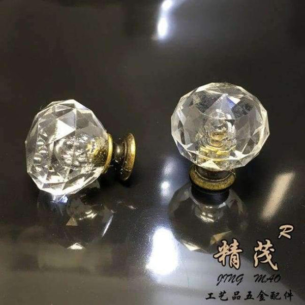 Planet Gates A New 30mm Diamond Shape Crystal Glass cabinet knobs and handles Cupboard door Drawer Pull Furniture Accessory home deocr