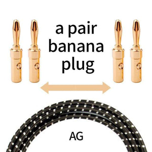 Planet Gates a pair -banana plug / 30m TODN HIFI speaker audio cable High-end stereo Amplifier cable High purity oxygen-free copper banana Gold-plated plug a pair