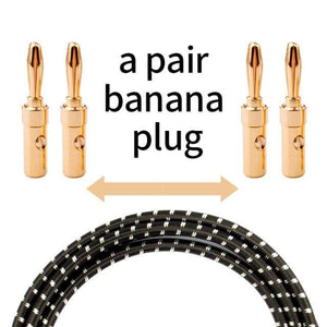 Planet Gates a pair -banana plug / 3m TODN HIFI speaker audio cable High-end stereo Amplifier cable High purity oxygen-free copper banana Gold-plated plug a pair