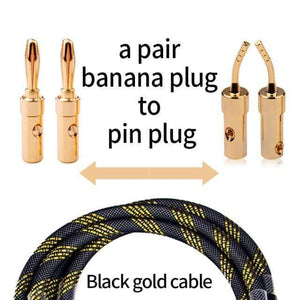 Planet Gates a pair-banana to pin / 15m Canare L-4S8F one Pair oxygen-free copper audio speaker cable HI-FI high-end amplifier speaker cable Banana head cable