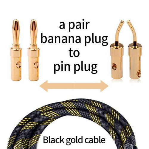 Planet Gates a pair-banana to pin / 15m Canare L-4S8F one Pair oxygen-free copper audio speaker cable HI-FI high-end amplifier speaker cable Banana head cable