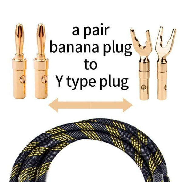 Planet Gates a pair-banana to Y / 20m Canare speaker cable L-4S8F 1 Pair oxygen-free copper audio HI-FI high-end amplifier 4N OFC speaker cable Banana plug cable