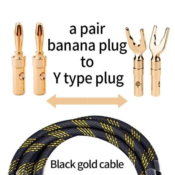 Planet Gates a pair-banana to Y / 3m Canare L-4S8F one Pair oxygen-free copper audio speaker cable HI-FI high-end amplifier speaker cable Banana head cable