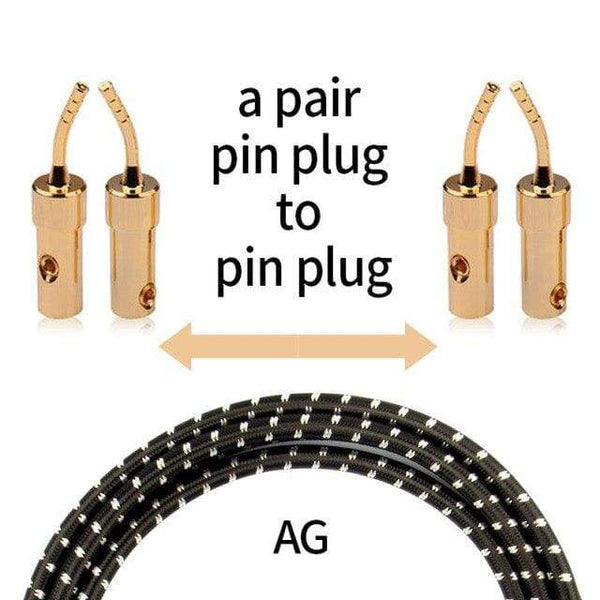 Planet Gates a pair-pin to pin / 20m TODN HIFI speaker audio cable High-end stereo Amplifier cable High purity oxygen-free copper banana Gold-plated plug a pair