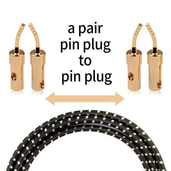 Planet Gates a pair-pin to pin / 2m TODN HIFI speaker audio cable High-end stereo Amplifier cable High purity oxygen-free copper banana Gold-plated plug a pair