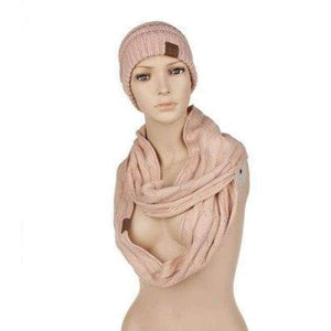 Planet Gates A Pink Scarf And Hat Sets CC Ponytail Beanie Winter Cap Women Scarves Neck Warmer Skullies Beanies Knitted Caps Casual Men Woolen Hats