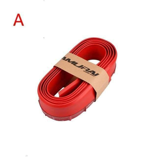 Planet Gates A Red 2.5M Front Car Bumper Protector Rubber Car Protector Front Bumper Guards Lip Mouldings Splitter Chin Body Auto Bumper Exterior