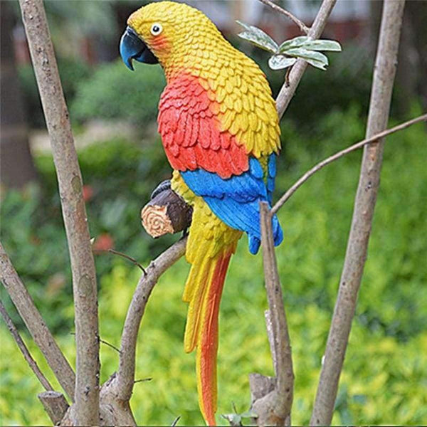 Planet Gates A Resin Realistic Modeling Imitation Parrot Micro Landscape Gardening Supplies Accessories Garden Outdoor Patio Decoration