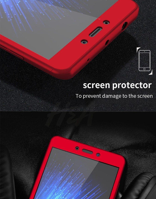 Planet Gates A / Rose-Gold H&A 360 Degree Full Cover Phone Case For Xiaomi Redmi Note 4 4X Screen Protector Film Phone Cover Note 4 Global Version Glass