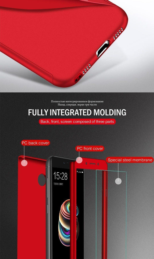 Planet Gates A / Rose-Gold ZNP 360 Degree Shockproof Phone Case For Xiaomi Redmi Note 4 4X Case With Glass Cover For Redmi Note 4 Redmi Note 4X Case Glass