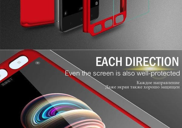 Planet Gates A / Rose-Gold ZNP 360 Degree Shockproof Phone Case For Xiaomi Redmi Note 4 4X Case With Glass Cover For Redmi Note 4 Redmi Note 4X Case Glass