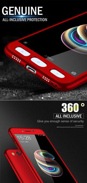 Planet Gates A / Rose-Gold ZNP 360 Degree Shockproof Phone Case For Xiaomi Redmi Note 4 4X Case With Glass Cover For Redmi Note 4 Redmi Note 4X Case Glass