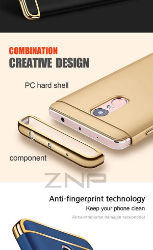 Planet Gates A / Rose gold ZNP Luxury Shockproof Case For Xiaomi Redmi Note 4 4X Hard Back Cover Cases For Redmi Note 4X Redmi Note 4 Phone Case shell