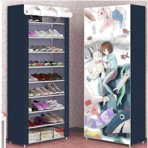 Planet Gates a Shoe cabinet 10-layer 9-grid Non-woven fabric Metal 160x60x30cm Shoe rack organizer removable shoe storage home furniture C118