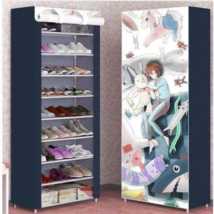 Planet Gates a Shoe cabinet 10-layer 9-grid Non-woven fabric Metal 160x60x30cm Shoe rack organizer removable shoe storage home furniture C118