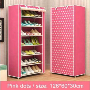 Planet Gates a Shoe rack 8-layer 7-grid Metal iron fabric 126x60x30cm big shoe cabinet organizer removable shoe storage for home furniture C117