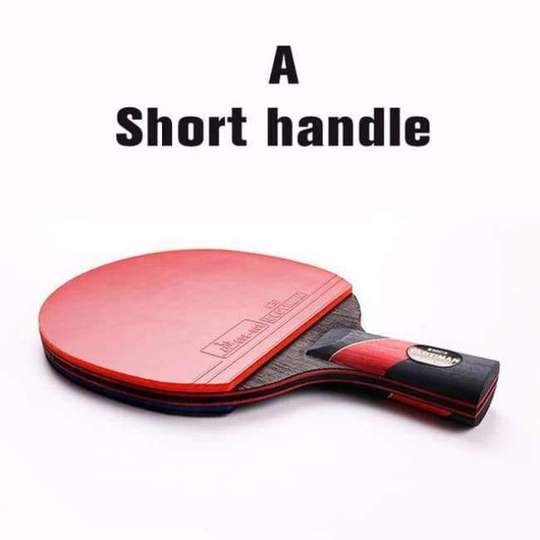 Planet Gates A short handle Quality carbon bat table tennis racket with rubber pingpong paddle short handle tennis table rackt long handle offensive