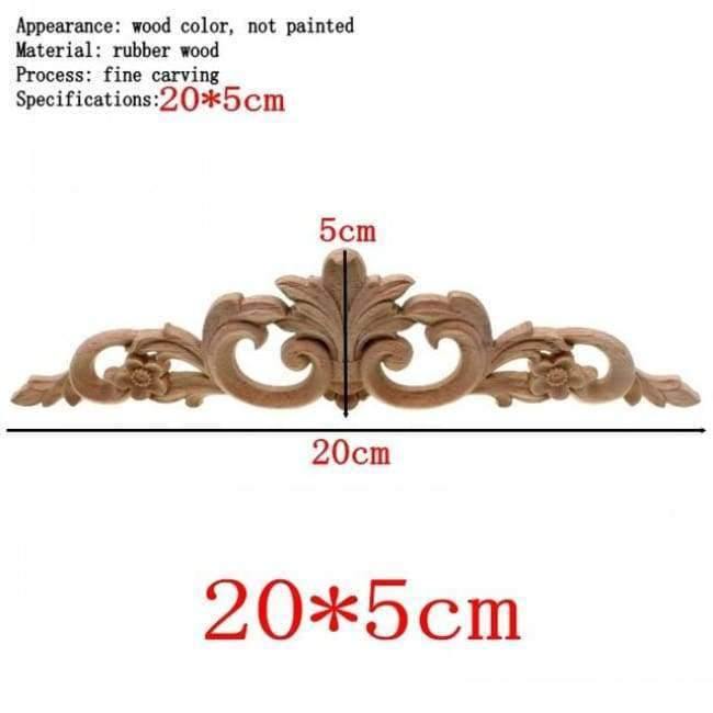 Planet Gates Simple Vintage Wood Carved Decal Corner Onlay Applique Frame Furniture Wall Unpainted For Home Cabinet Door Decor Craft