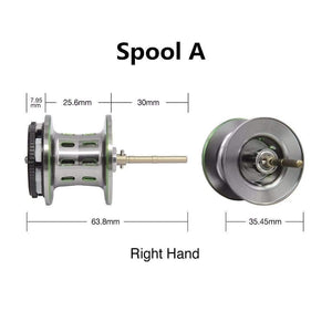 Planet Gates A Spool / Left Hand / China Phantom Shallow Spool Fishing Reel Lightweight Dual Brake Baitcasting Reel Spare spool Replacement Phantom spool