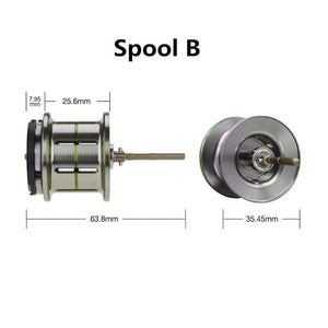 Planet Gates A Spool / Left Hand / China Phantom Shallow Spool Fishing Reel Lightweight Dual Brake Baitcasting Reel Spare spool Replacement Phantom spool