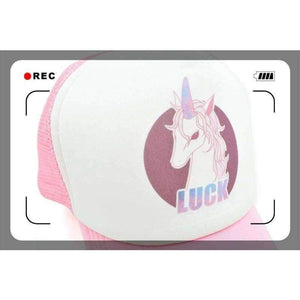 Planet Gates A Style / Fits 55to58cm head CLIMATE Women Girl Unicorn Luck Pink Mesh Summer Cool Caps new Youth Young Girl Pink Unicorn Cool Net Mesh Hat Caps Summer