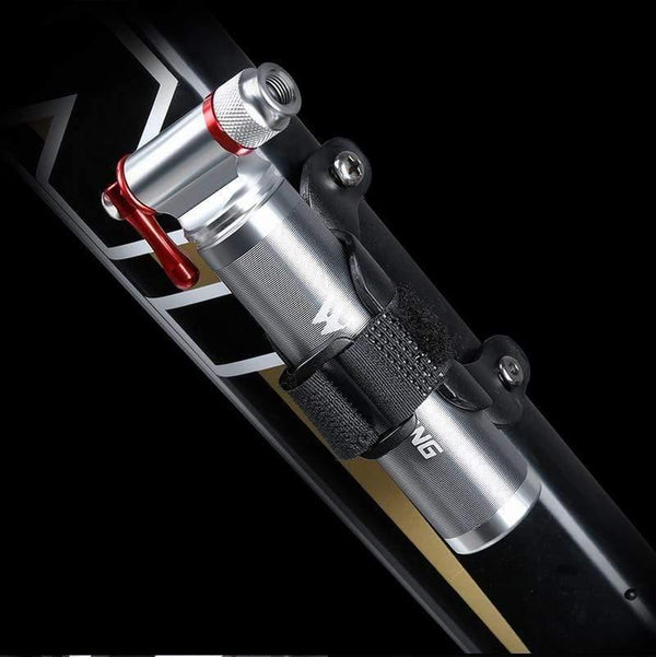 Planet Gates A Style Silver Portable Bicycle Pump Aluminum Alloy Ultralight Air CO2 Inflator Bike Cycling Pump Schrader & Presta Mini Bike Pump