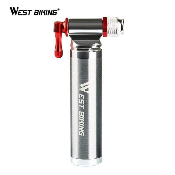 Planet Gates A Style Silver Portable Bicycle Pump Aluminum Alloy Ultralight Air CO2 Inflator Bike Cycling Pump Schrader & Presta Mini Bike Pump