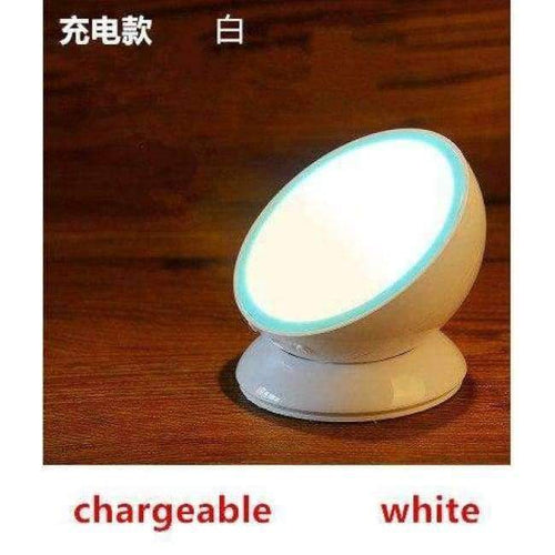 Planet Gates A / White Creative 360 degree rotation LED wireless wall lamp table Bedside bedroom night lamp kids Indoor novelty night light