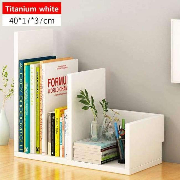 Planet Gates A white Simple Combination Bookshelf Desktop Stands Creative student Desktop Bookcase Storage Cabinet Home Furniture