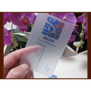 Planet Gates A Wholesale 100pcs 85.5*54mm Best matt PVC Material Plastic transparent business card blank clear plastic cards high quality