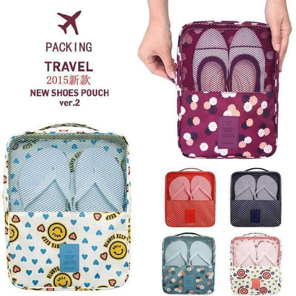 Planet Gates A YINUO 2018 Travel Portable Three Pairs Shoes Double Storage Shoes Storage Necessaries Case Wash Organizer Toiletry Bag
