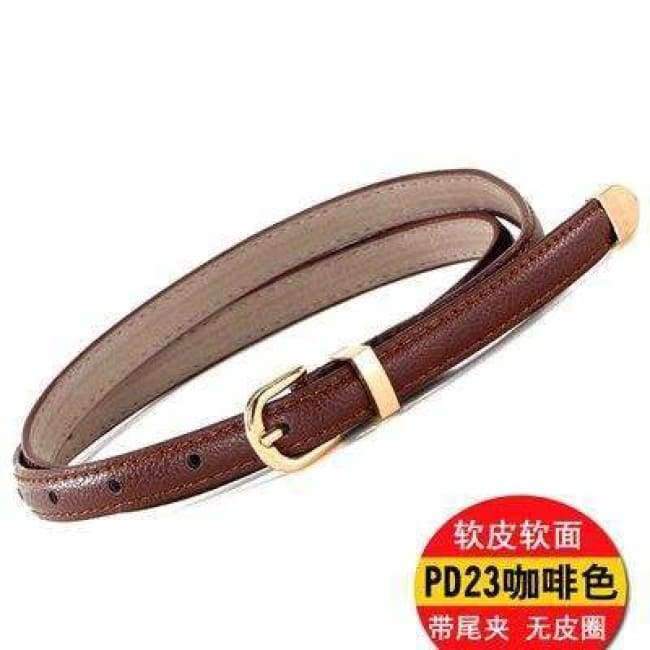 Planet Gates A001 / 95cm Casual Brand Multicolor Waist Fine Belt Women PU Leather Candy Color Luxury Girl Belts For Female Simple Buckle Ladies Waistband