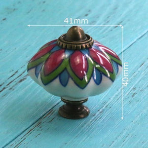 Hand Painted Ceramic Pumpkin Knobs Cabinet Drawer Handles Pulls Pack Of One Knob With Screw