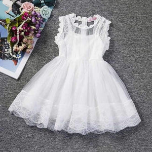 Planet Gates A00274B / 8 Baby Girl Floral Lace Princess Tutu Dress Wedding Christening Gown Dress Girls Clothes For Kids Party Wear Meninas Vestidos