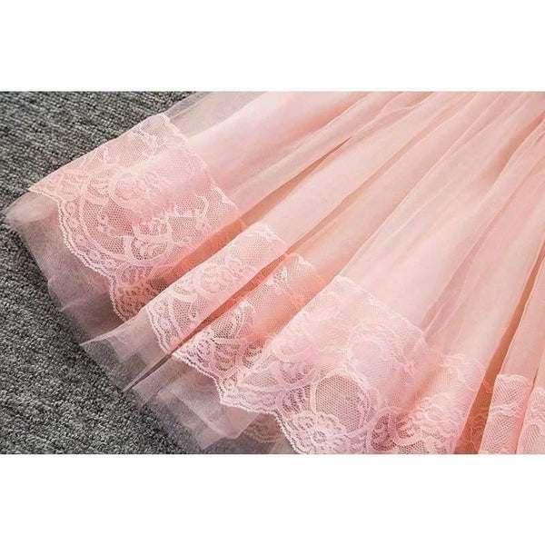 Planet Gates A00274B / 8 Baby Girl Floral Lace Princess Tutu Dress Wedding Christening Gown Dress Girls Clothes For Kids Party Wear Meninas Vestidos