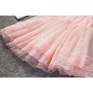 Planet Gates A00274B / 8 Baby Girl Floral Lace Princess Tutu Dress Wedding Christening Gown Dress Girls Clothes For Kids Party Wear Meninas Vestidos