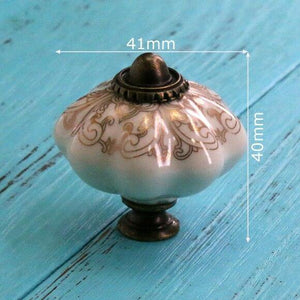 Hand Painted Ceramic Pumpkin Knobs Cabinet Drawer Handles Pulls Pack Of One Knob With Screw