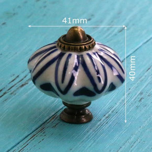 Hand Painted Ceramic Pumpkin Knobs Cabinet Drawer Handles Pulls Pack Of One Knob With Screw