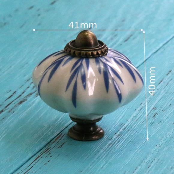 Hand Painted Ceramic Pumpkin Knobs Cabinet Drawer Handles Pulls Pack Of One Knob With Screw