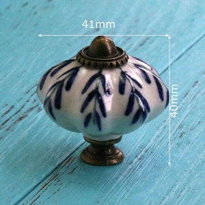 Hand Painted Ceramic Pumpkin Knobs Cabinet Drawer Handles Pulls Pack Of One Knob With Screw