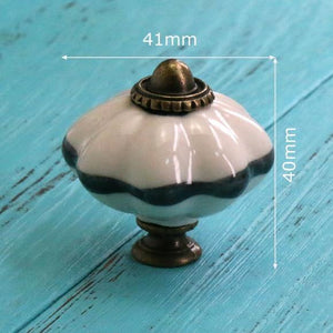 Hand Painted Ceramic Pumpkin Knobs Cabinet Drawer Handles Pulls Pack Of One Knob With Screw