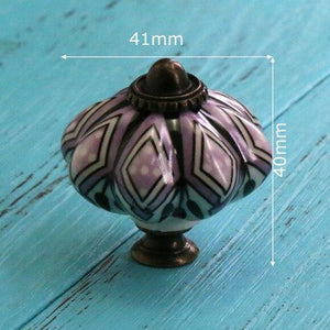 Hand Painted Ceramic Pumpkin Knobs Cabinet Drawer Handles Pulls Pack Of One Knob With Screw
