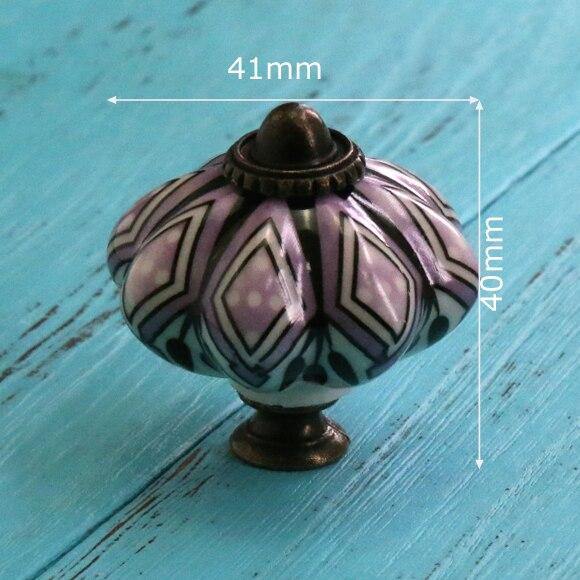 Hand Painted Ceramic Pumpkin Knobs Cabinet Drawer Handles Pulls Pack Of One Knob With Screw