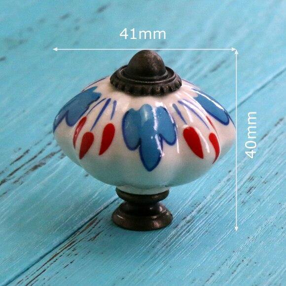 Hand Painted Ceramic Pumpkin Knobs Cabinet Drawer Handles Pulls Pack Of One Knob With Screw