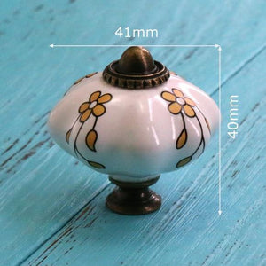 Hand Painted Ceramic Pumpkin Knobs Cabinet Drawer Handles Pulls Pack Of One Knob With Screw