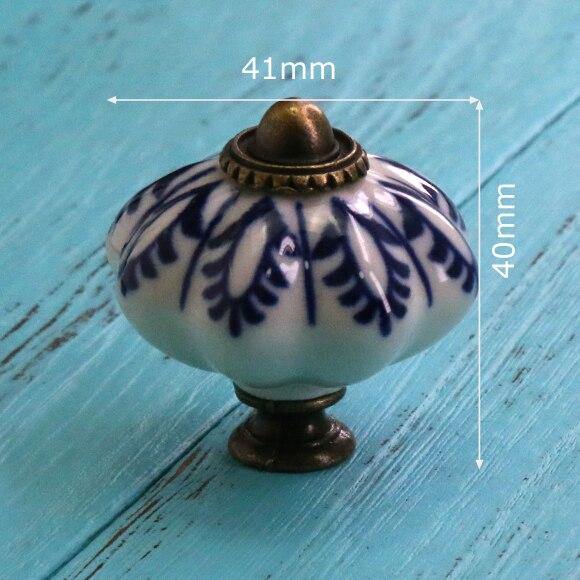 Hand Painted Ceramic Pumpkin Knobs Cabinet Drawer Handles Pulls Pack Of One Knob With Screw