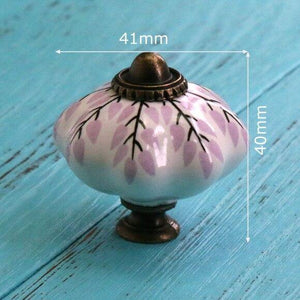 Hand Painted Ceramic Pumpkin Knobs Cabinet Drawer Handles Pulls Pack Of One Knob With Screw